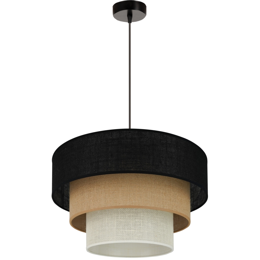 Brilagi - Luster na sajli ASPEN LUNETA 1xE27/15W/230V pr. 45 cm crno/bež/kremasta