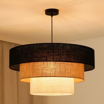 Brilagi - Luster na sajli ASPEN LUNETA 1xE27/15W/230V pr. 60 cm crno/bež/kremasta