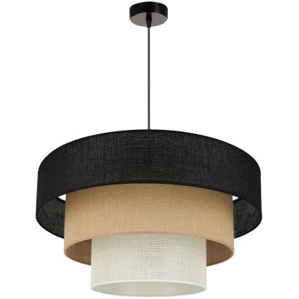 Brilagi - Luster na sajli ASPEN LUNETA 1xE27/15W/230V pr. 60 cm crno/bež/kremasta