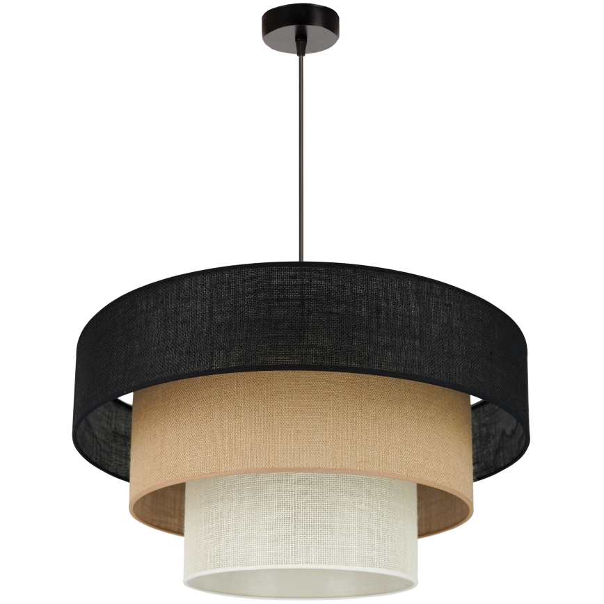 Brilagi - Luster na sajli ASPEN LUNETA 1xE27/15W/230V pr. 60 cm crno/bež/kremasta