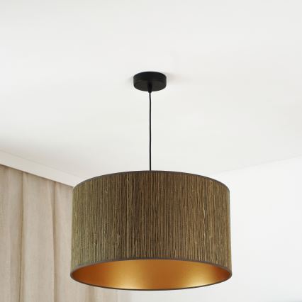 Brilagi - Luster na sajli BOSTON ROLLER 1xE27/15W/230V pr. 45 cm slama braon/zlatna