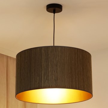 Brilagi - Luster na sajli BOSTON ROLLER 1xE27/15W/230V pr. 45 cm slama braon/zlatna