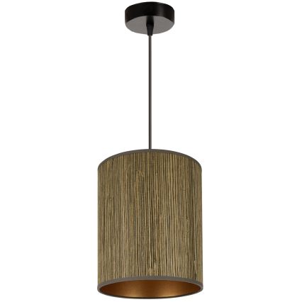 Brilagi - Luster na sajli BOSTON ROLLER 1xE27/15W/230V prečnik 21 cm slama braon/zlatna