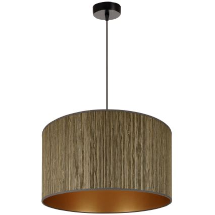 Brilagi - Luster na sajli BOSTON ROLLER 1xE27/15W/230V prečnik 45 cm slama braon/zlatna