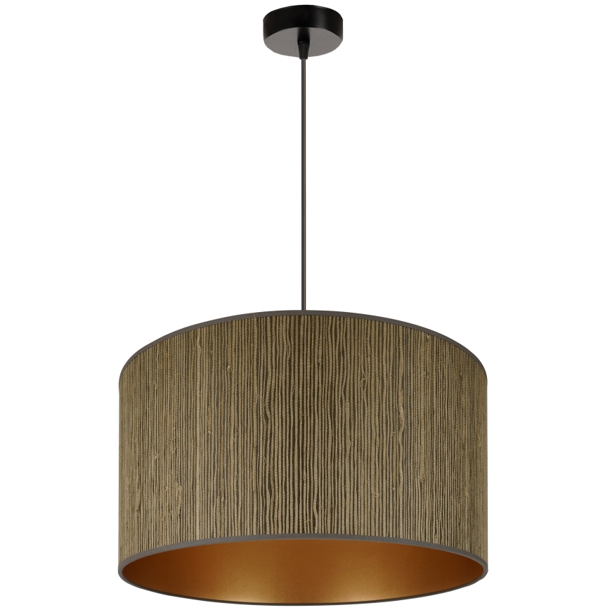 Brilagi - Luster na sajli BOSTON ROLLER 1xE27/15W/230V prečnik 45 cm slama braon/zlatna