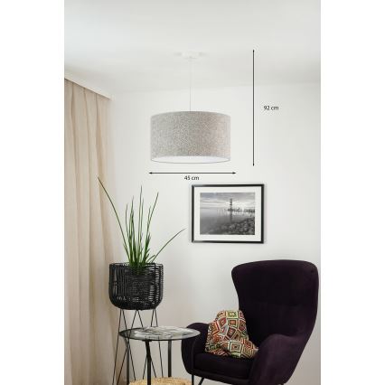 Brilagi - Luster na sajli BOUCLE ROLLER 1xE27/15W/230V pr. 45 cm sivo
