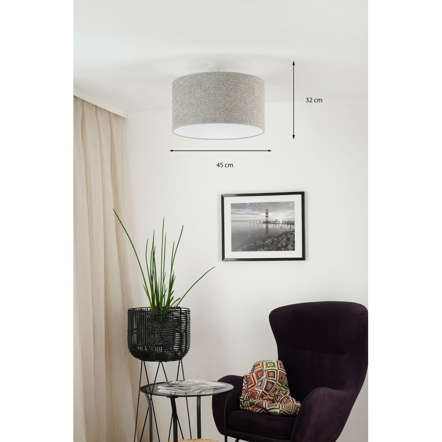 Brilagi - Luster na sajli BOUCLE ROLLER 1xE27/15W/230V pr. 45 cm sivo