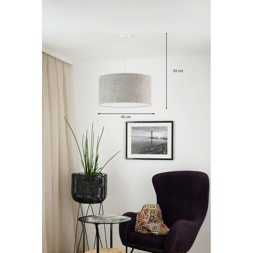 Brilagi - Luster na sajli BOUCLE ROLLER 1xE27/15W/230V prečnik 45 cm siva