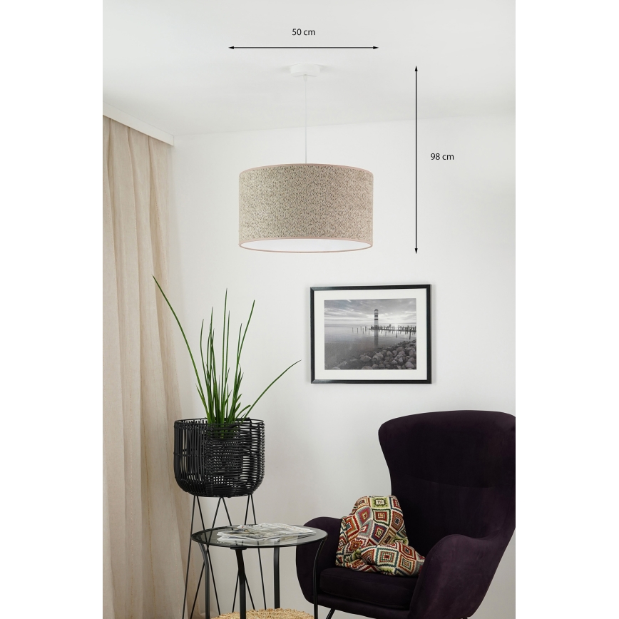 Brilagi - Luster na sajli BOUCLE ROLLER 1xE27/15W/230V prečnik 50 cm braon