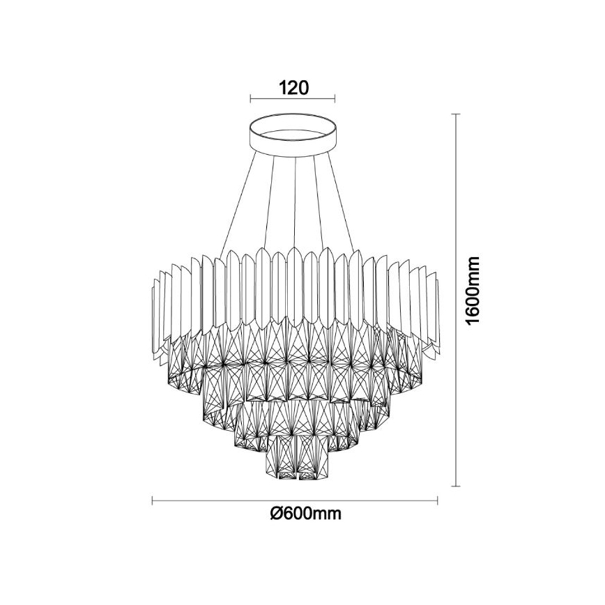 Brilagi - Luster na sajli CARLOS 9xE14/40W/230V pr. 60 cm
