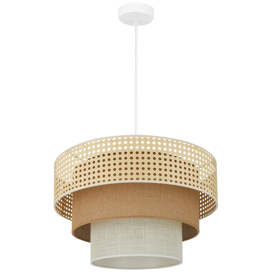 Brilagi - Luster na sajli CEDAR LUNETA 1xE27/15W/230V pr. 45 cm bež/braon/kremasta