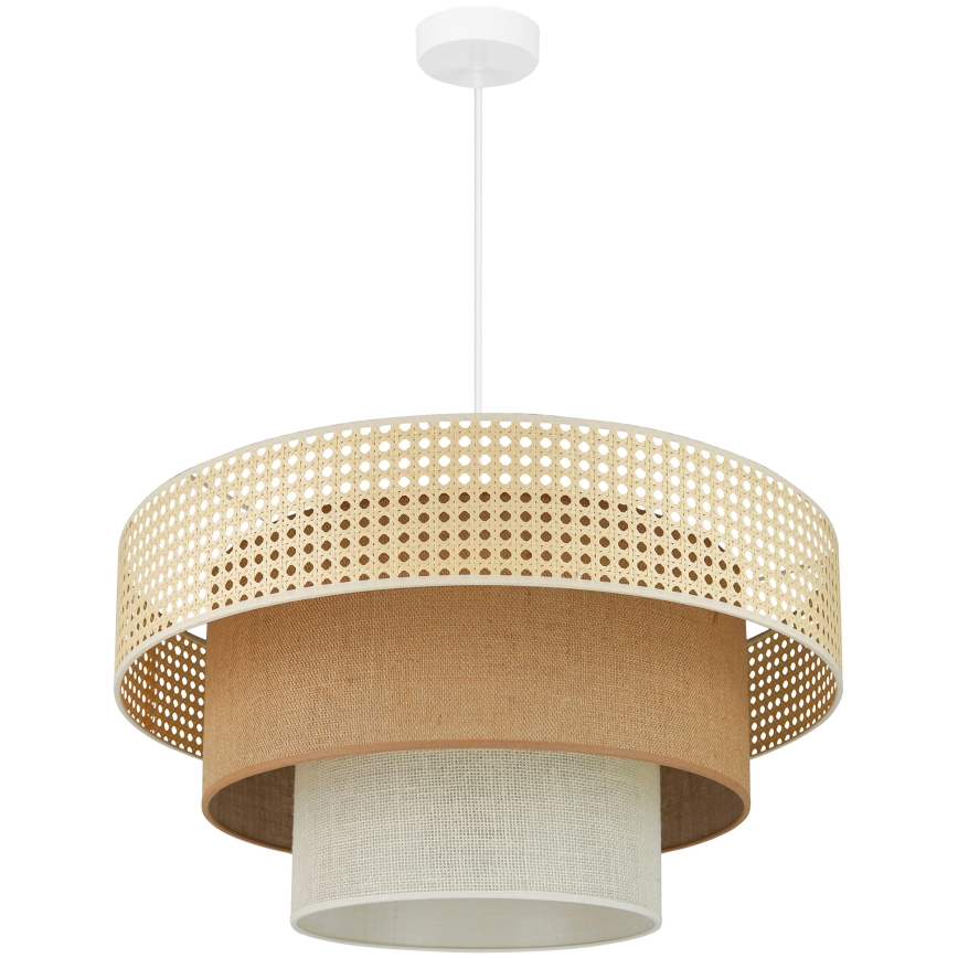 Brilagi - Luster na sajli CEDAR LUNETA 1xE27/15W/230V pr. 60 cm bež/braon/kremasta