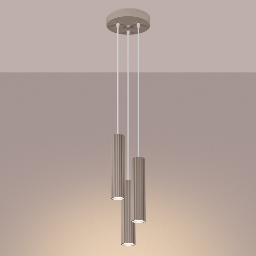 Brilagi - Luster na sajli CRESTO 3xGU10/10W/230V taupe