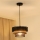 Brilagi - Luster na sajli DAKOTA LUNETA 1xE27/15W/230V pr. 25 cm crno/bež