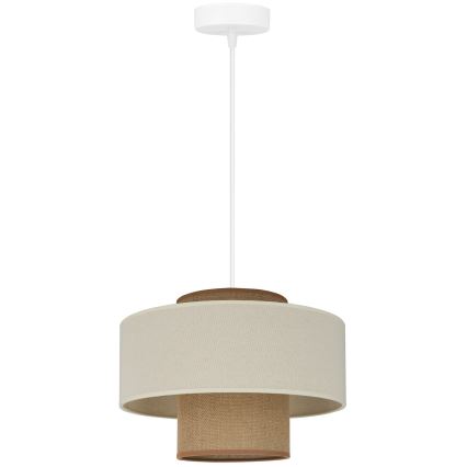 Brilagi - Luster na sajli DALLAS 1xE27/15W/230V pr. 30 cm braon/kremasta/bela