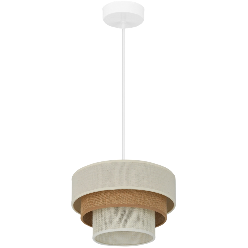 Brilagi - Luster na sajli DENVER LUNETA 1xE27/15W/230V pr. 25 cm bež/braon/kremasta