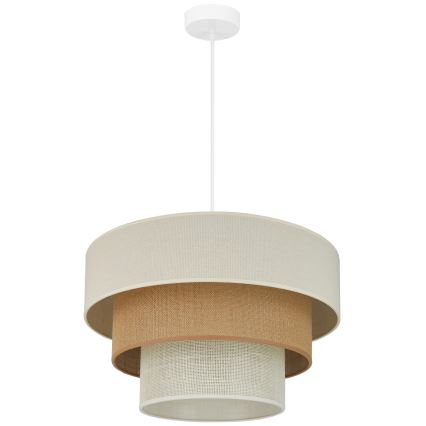 Brilagi - Luster na sajli DENVER LUNETA 1xE27/15W/230V pr. 45 cm bež/braon/kremasta