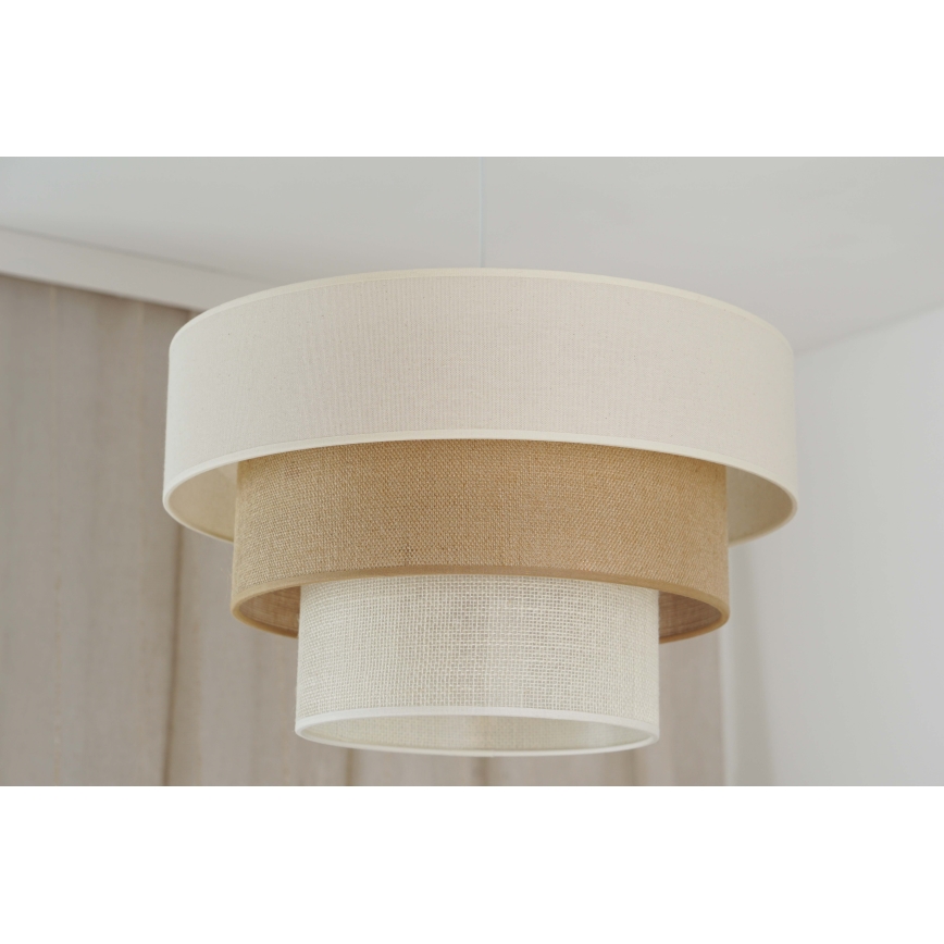 Brilagi - Luster na sajli DENVER LUNETA 1xE27/15W/230V pr. 45 cm bež/braon/kremasta
