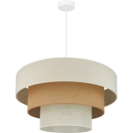 Brilagi - Luster na sajli DENVER LUNETA 1xE27/15W/230V pr. 60 cm bež/braon/kremasta