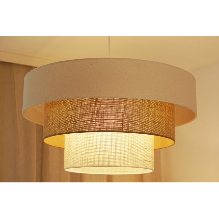 Brilagi - Luster na sajli DENVER LUNETA 1xE27/15W/230V pr. 60 cm bež/braon/kremasta