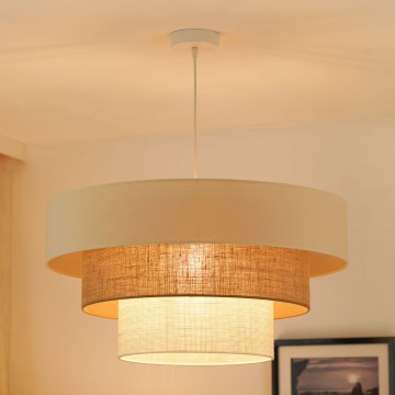 Brilagi - Luster na sajli DENVER LUNETA 1xE27/15W/230V pr. 60 cm bež/braon/kremasta