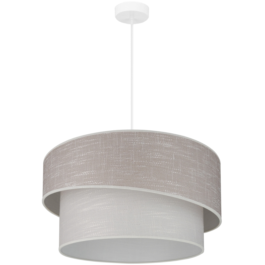 Brilagi - Luster na sajli DOVER SHINE 1xE27/15W/230V pr. 50 cm sivo/kremasta