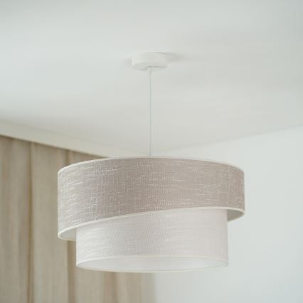 Brilagi - Luster na sajli DOVER SHINE 1xE27/15W/230V pr. 50 cm sivo/kremasta
