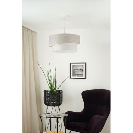Brilagi - Luster na sajli DOVER SHINE 1xE27/15W/230V pr. 50 cm sivo/kremasta