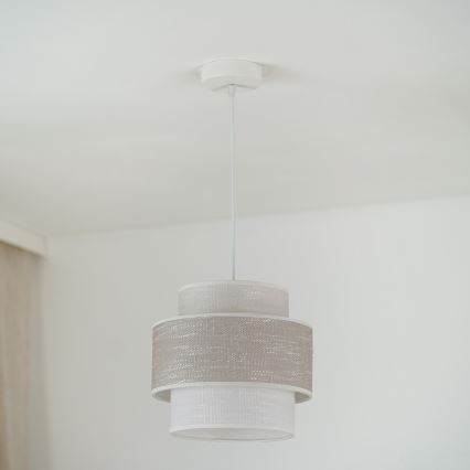 Brilagi - Luster na sajli DOVER SPACE 1xE27/15W/230V pr. 25 cm sivo/kremasta