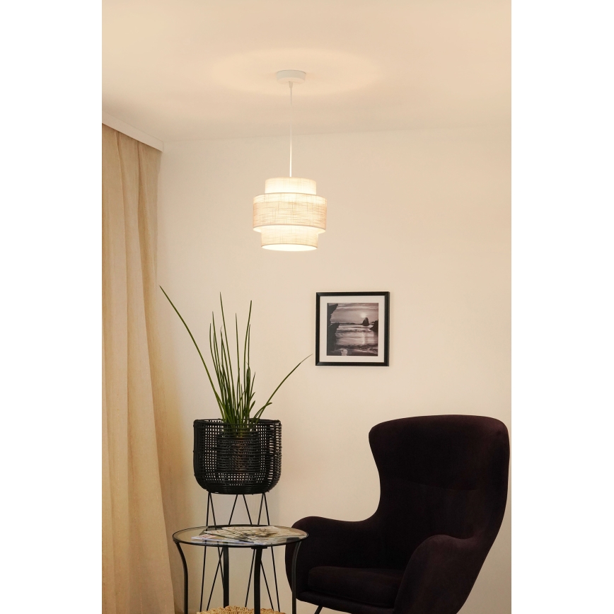 Brilagi - Luster na sajli DOVER SPACE 1xE27/15W/230V pr. 25 cm sivo/kremasta