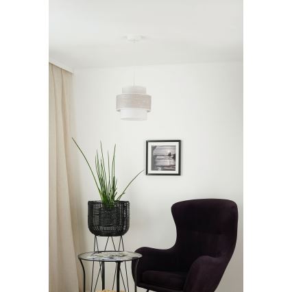 Brilagi - Luster na sajli DOVER SPACE 1xE27/15W/230V pr. 25 cm sivo/kremasta