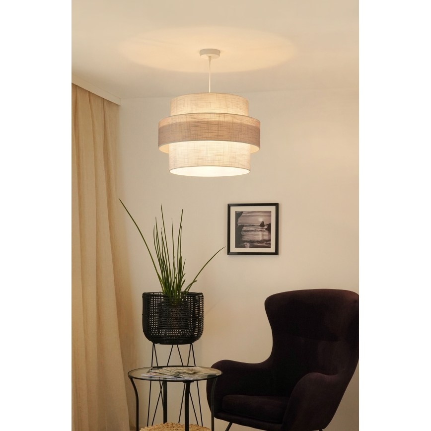 Brilagi - Luster na sajli DOVER SPACE 1xE27/15W/230V pr. 50 cm sivo/kremasta