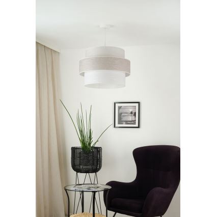 Brilagi - Luster na sajli DOVER SPACE 1xE27/15W/230V pr. 50 cm sivo/kremasta