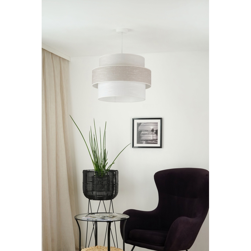 Brilagi - Luster na sajli DOVER SPACE 1xE27/15W/230V pr. 50 cm sivo/kremasta