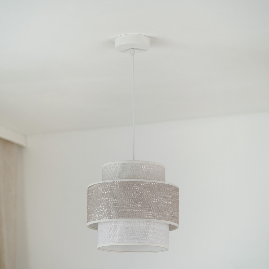 Brilagi - Luster na sajli DOVER SPACE 1xE27/15W/230V prečnik 25 cm siva/krem