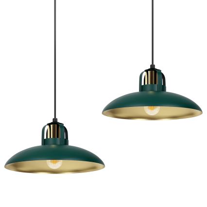 Brilagi - Luster na sajli FLAMENGO 2xE27/60W/230V zelena