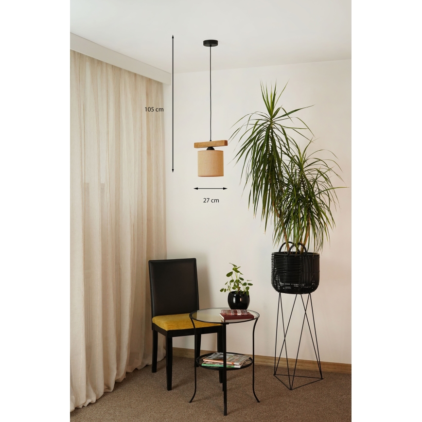 Brilagi - Luster na sajli FOREST 1xE27/15W/230V bor/braon/crno