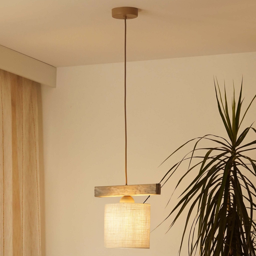 Brilagi - Luster na sajli FOREST 1xE27/15W/230V borovina/braon/krem