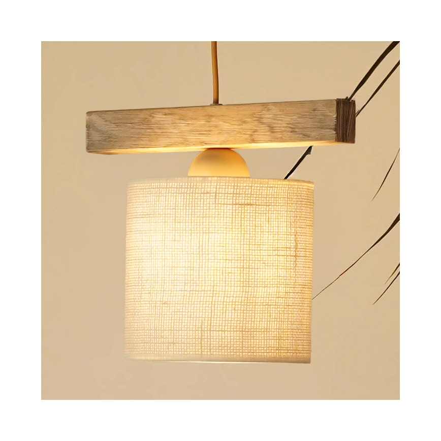 Brilagi - Luster na sajli FOREST 1xE27/15W/230V borovina/braon/krem