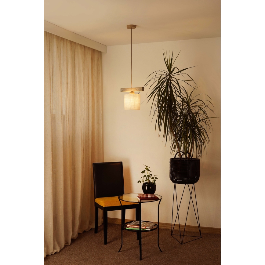 Brilagi - Luster na sajli FOREST 1xE27/15W/230V borovina/braon/krem