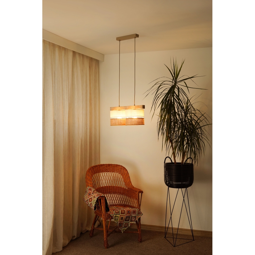 Brilagi - Luster na sajli FOREST 2xE27/15W/230V bor/bež/kremasta