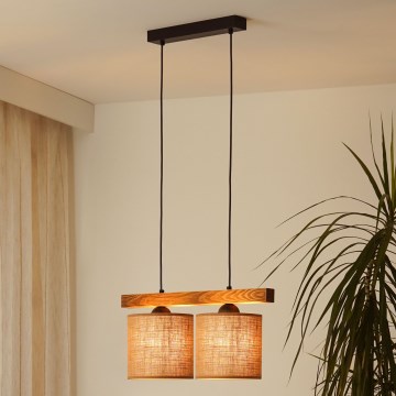Brilagi - Luster na sajli FOREST 2xE27/15W/230V bor/braon/crno