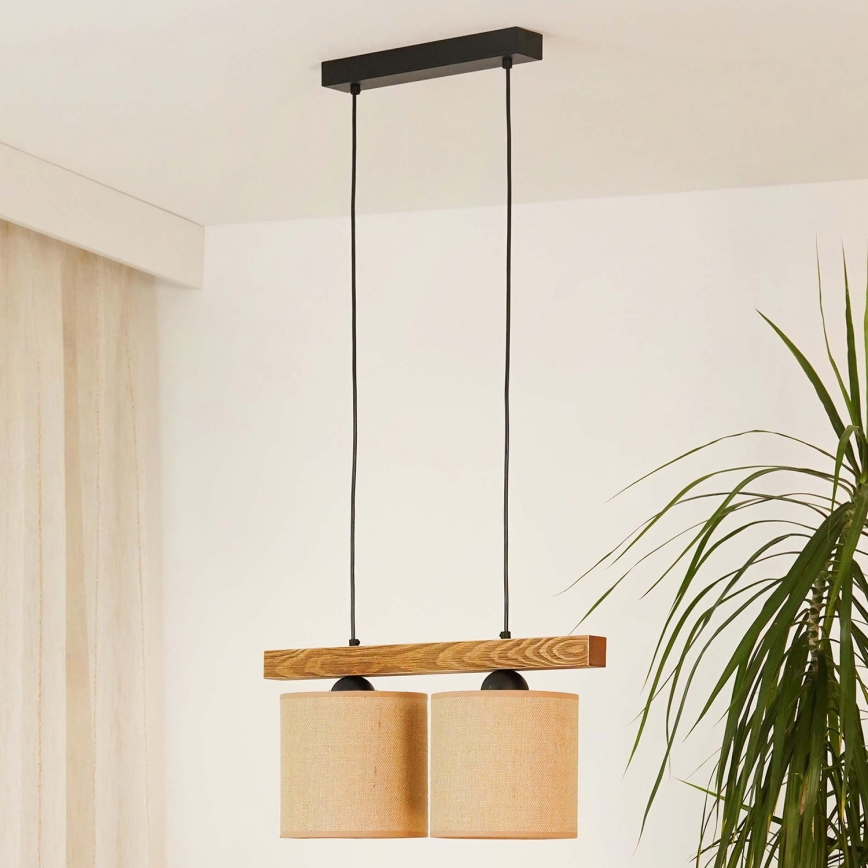 Brilagi - Luster na sajli FOREST 2xE27/15W/230V bor/braon/crno
