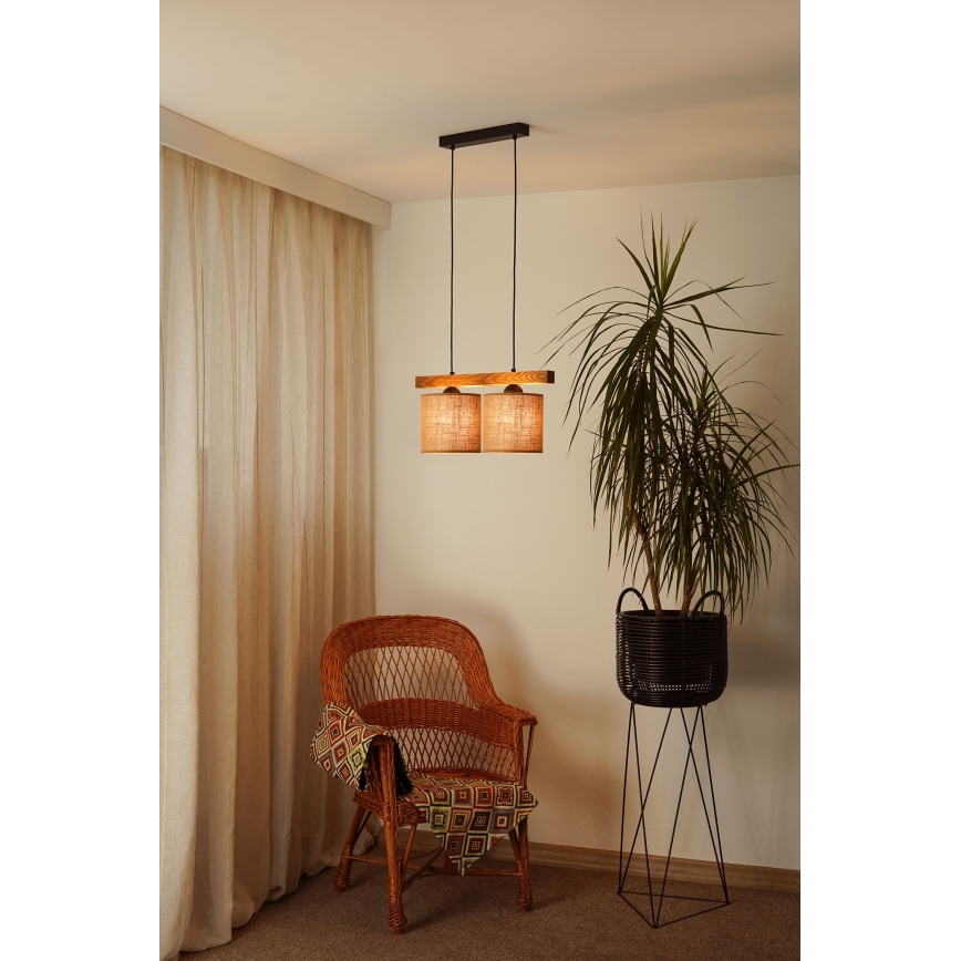 Brilagi - Luster na sajli FOREST 2xE27/15W/230V bor/braon/crno