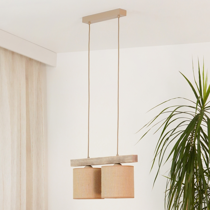 Brilagi - Luster na sajli FOREST 2xE27/15W/230V bor/braon