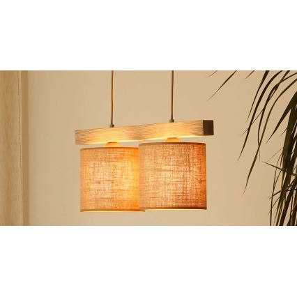 Brilagi - Luster na sajli FOREST 2xE27/15W/230V bor/braon