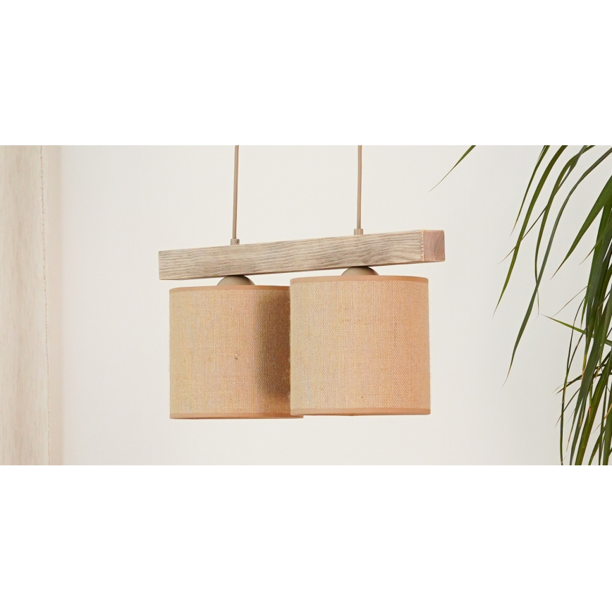 Brilagi - Luster na sajli FOREST 2xE27/15W/230V bor/braon
