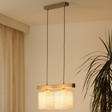 Brilagi - Luster na sajli FOREST 2xE27/15W/230V bor/braon/kremasta