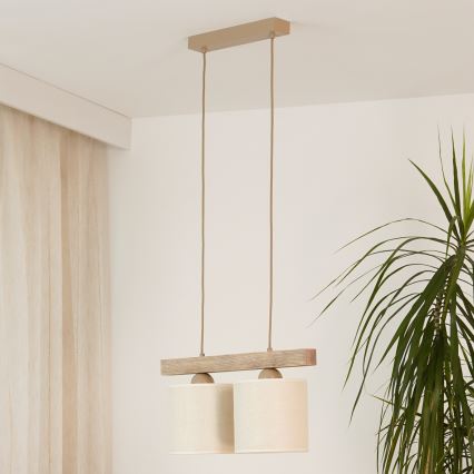 Brilagi - Luster na sajli FOREST 2xE27/15W/230V bor/braon/kremasta