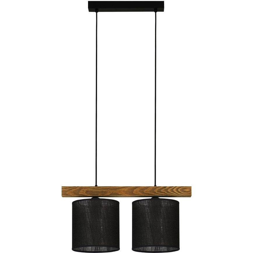 Brilagi - Luster na sajli FOREST 2xE27/15W/230V borovina/crna